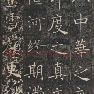 唐代 褚遂良 楷书《雁塔圣教序 之四十六》毛笔书法楷书作品图片欣赏