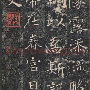 唐代 褚遂良 楷书《雁塔圣教序 之五十二》毛笔书法楷书作品图片欣赏