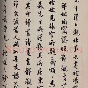 当代 李蘧庐 行书《大观帖 卷六后附跋之二十七》毛笔书法行书作品图片欣赏