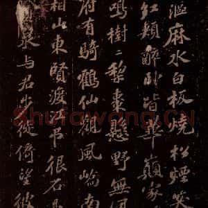宋代 苏轼《次韵苏伯固游蜀冈送李孝博奉使岭表一首之二》毛笔书法作品图片欣赏