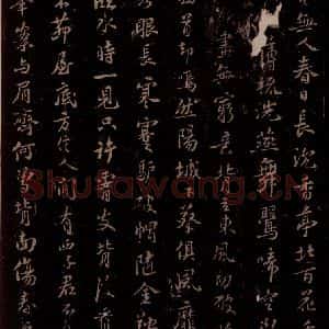 宋代 苏轼《续丽人行一首之二》毛笔书法作品图片欣赏