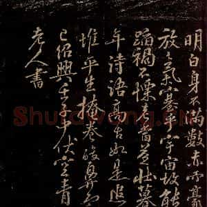 宋代 曾纡 行书《与萧郎论诗 跋之二》毛笔书法行书作品图片欣赏