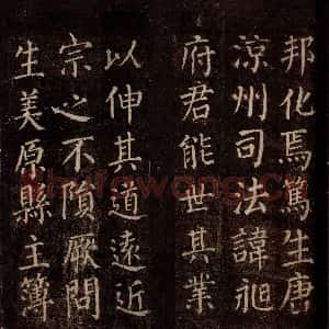 唐代 颜真卿 楷书《郭公庙碑铭(上) 之九》毛笔书法楷书作品图片欣赏