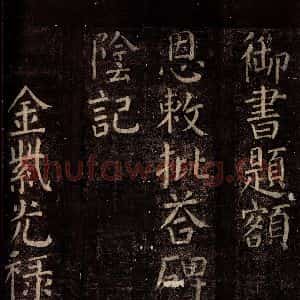 唐代 颜真卿 楷书《碑阴记 之一》毛笔书法楷书作品图片欣赏