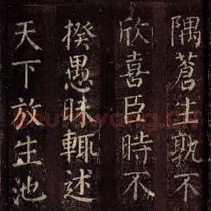 唐代 颜真卿 楷书《碑阴记 之三十》毛笔书法楷书作品图片欣赏