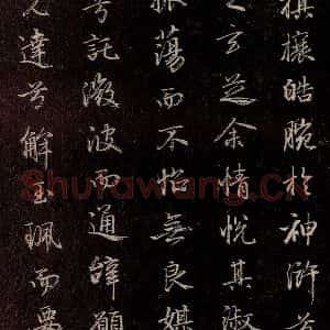 元代 赵孟頫 行书《洛神赋 之九》毛笔书法行书作品图片欣赏