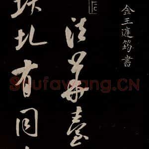 金 王庭筠 草书《法华台 道林 之一》毛笔书法草书作品图片欣赏
