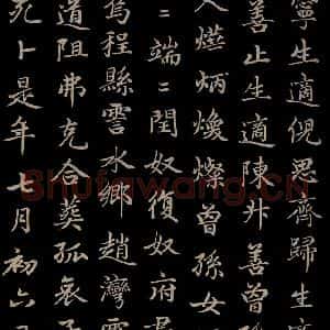 元代 赵孟頫 楷书《卫宜人墓志 之六》毛笔书法楷书作品图片欣赏