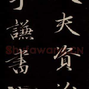 明代 于谦 楷书《题公中塔图赞 之五》毛笔书法楷书作品图片欣赏