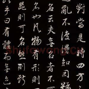 明代 董其昌 草书《邵康节无名公傅程子朱子傅赞并跋 之六》毛笔书法草书作品图片欣赏