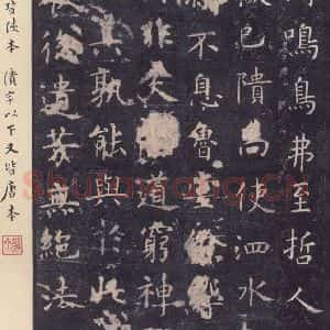 唐代 虞世南 楷书《孔子庙堂碑 之十二》毛笔书法楷书作品图片欣赏