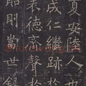 唐代 褚遂良 楷书《孟法师碑 之六》毛笔书法楷书作品图片欣赏