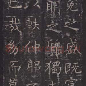 唐代 褚遂良 楷书《孟法师碑 之七》毛笔书法楷书作品图片欣赏