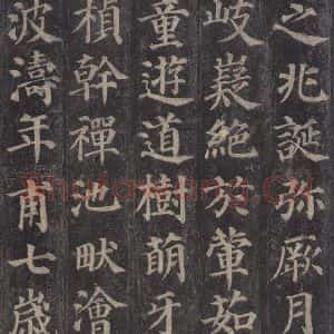 唐代 颜真卿 楷书《多宝塔碑 之四》毛笔书法楷书作品图片欣赏