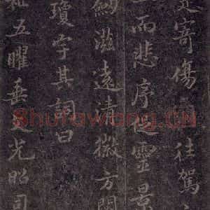 唐代 褚遂良 楷书《古树赋·哀册 之十一》毛笔书法楷书作品图片欣赏