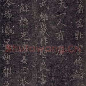 唐代 褚遂良 楷书《古树赋·哀册 之十二》毛笔书法楷书作品图片欣赏