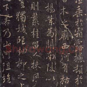 唐代 褚遂良 楷书《古树赋·哀册 之四》毛笔书法楷书作品图片欣赏
