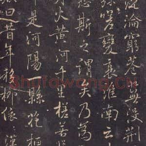 唐代 褚遂良 楷书《古树赋·哀册 之六》毛笔书法楷书作品图片欣赏