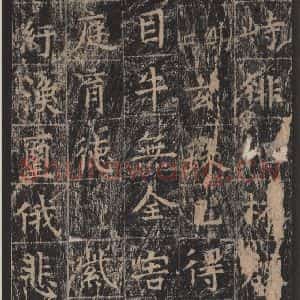 唐代 王玄宗 楷书《王洪范碑 之五十》毛笔书法楷书作品图片欣赏