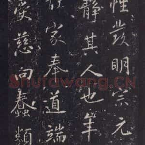 唐代 张徒申 楷书《李玄静碑之十二》毛笔书法楷书作品图片欣赏