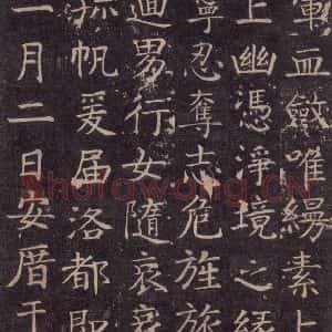 唐代 颜真卿 楷书《王琳墓志 之十》毛笔书法楷书作品图片欣赏