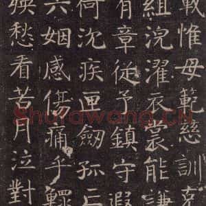 唐代 颜真卿 楷书《王琳墓志 之十四》毛笔书法楷书作品图片欣赏
