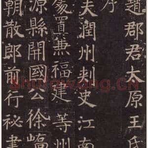 唐代 颜真卿 楷书《王琳墓志 之一》毛笔书法楷书作品图片欣赏