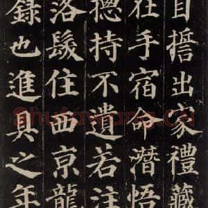 唐代 颜真卿 楷书《多宝塔碑 之五》毛笔书法楷书作品图片欣赏