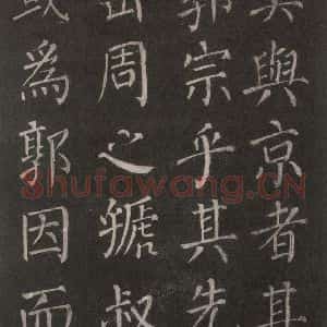 唐代 颜真卿 楷书《郭家庙碑 忠义堂本之七》毛笔书法楷书作品图片欣赏