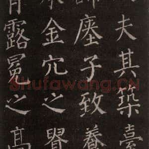 唐代 颜真卿 楷书《郭家庙碑 忠义堂本之十》毛笔书法楷书作品图片欣赏