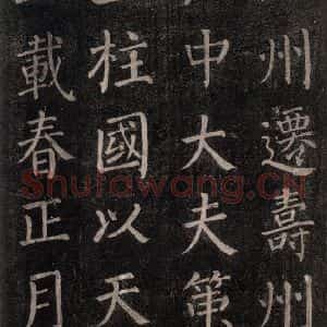 唐代 颜真卿 楷书《郭家庙碑 忠义堂本之二十二》毛笔书法楷书作品图片欣赏