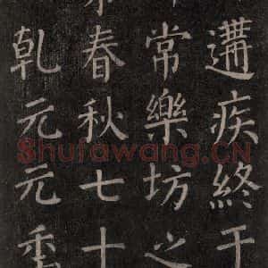 唐代 颜真卿 楷书《郭家庙碑 忠义堂本之二十三》毛笔书法楷书作品图片欣赏