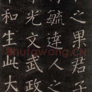 唐代 颜真卿 楷书《郭家庙碑 忠义堂本之二十六》毛笔书法楷书作品图片欣赏