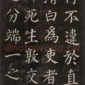 唐代 颜真卿 楷书《郭家庙碑 忠义堂本之三十一》毛笔书法楷书作品图片欣赏
