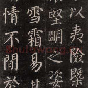 唐代 颜真卿 楷书《郭家庙碑 忠义堂本之三十二》毛笔书法楷书作品图片欣赏