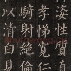 唐代 颜真卿 楷书《郭家庙碑 忠义堂本之三十七》毛笔书法楷书作品图片欣赏