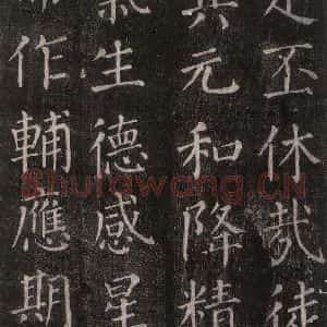 唐代 颜真卿 楷书《郭家庙碑 忠义堂本之四十五》毛笔书法楷书作品图片欣赏