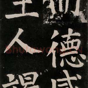 唐代 颜真卿 正书《八关斋功德记 之四十五》毛笔书法正书作品图片欣赏