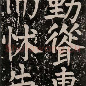 唐代 颜真卿 正书《八关斋功德记 一四九》毛笔书法正书作品图片欣赏