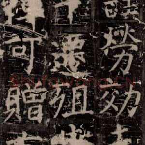 唐代 颜真卿 楷书《臧怀恪碑 之四十五》毛笔书法楷书作品图片欣赏