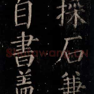 唐代 颜真卿 楷书《乞题放生池额表 之十八》毛笔书法楷书作品图片欣赏