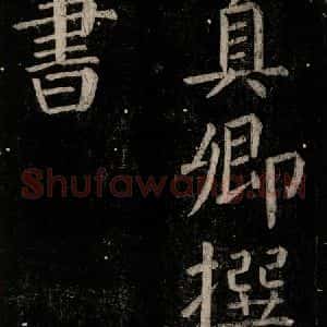 唐代 颜真卿 楷书《乞题放生池额表碑阴记 之五》毛笔书法楷书作品图片欣赏