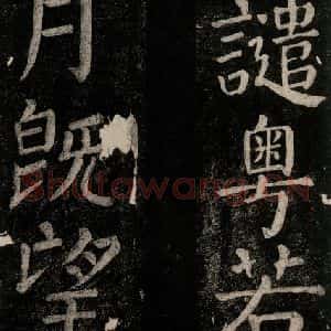 唐代 颜真卿 楷书《乞题放生池额表碑阴记 之八》毛笔书法楷书作品图片欣赏