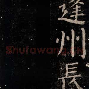 唐代 颜真卿 楷书《乞题放生池额表碑阴记 之九》毛笔书法楷书作品图片欣赏
