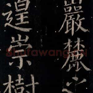 唐代 颜真卿 楷书《乞题放生池额表碑阴记 之三十一》毛笔书法楷书作品图片欣赏