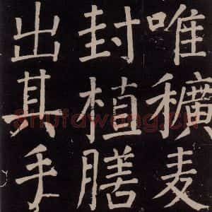 唐代 颜真卿 楷书《李玄靖碑 之二十》毛笔书法楷书作品图片欣赏