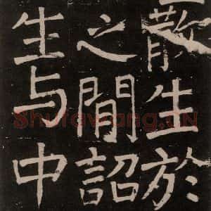 唐代 颜真卿 楷书《李玄靖碑 之四十九》毛笔书法楷书作品图片欣赏