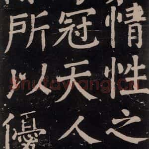 唐代 颜真卿 楷书《李玄靖碑 之七十五》毛笔书法楷书作品图片欣赏