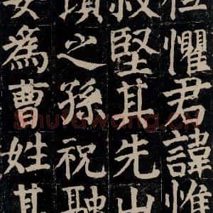 唐代 颜真卿 楷书《颜氏家庙碑 之八》毛笔书法楷书作品图片欣赏