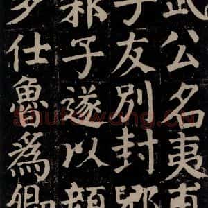 唐代 颜真卿 楷书《颜氏家庙碑 之九》毛笔书法楷书作品图片欣赏